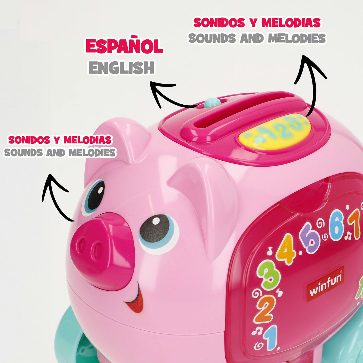 Juguete de arrastre Winfun 17 x 16 x 13 cm (4 Unidades)