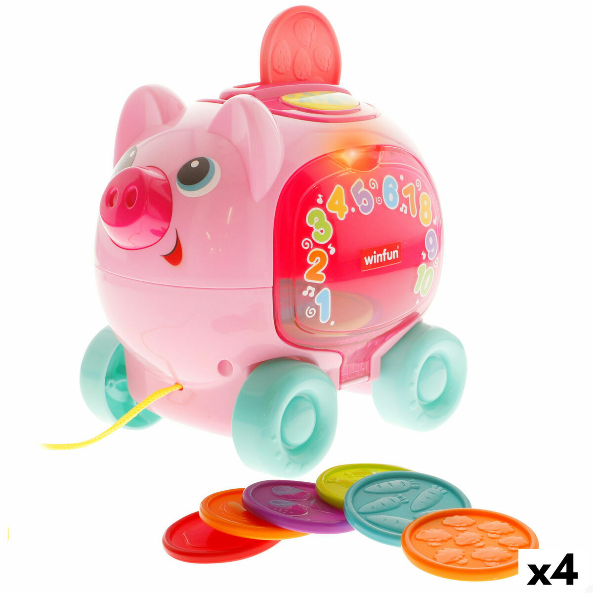 Juguete de arrastre Winfun 17 x 16 x 13 cm (4 Unidades)