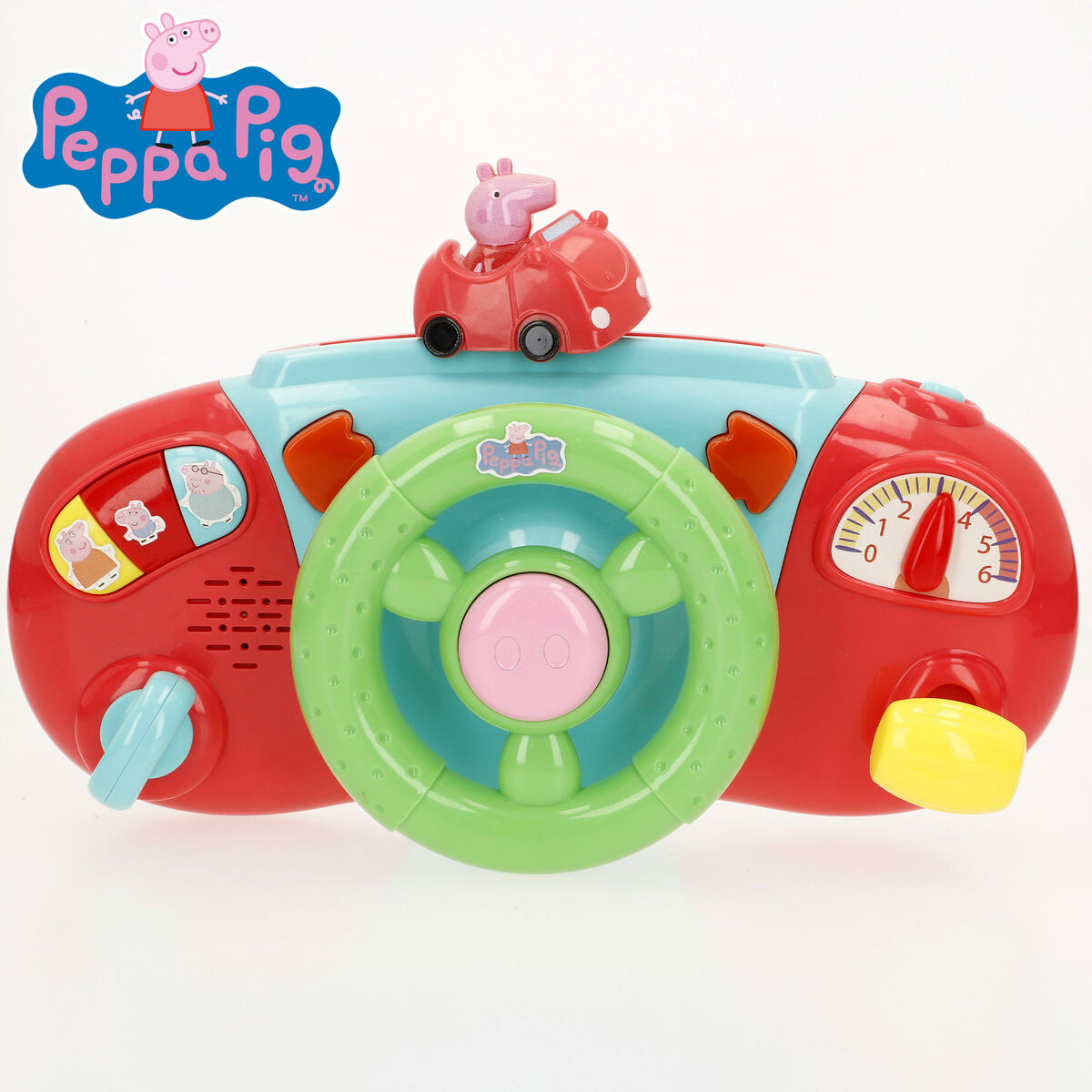 Volante para Carrito de Paseo Peppa Pig 26 x 17 x 7 cm (4 Unidades)