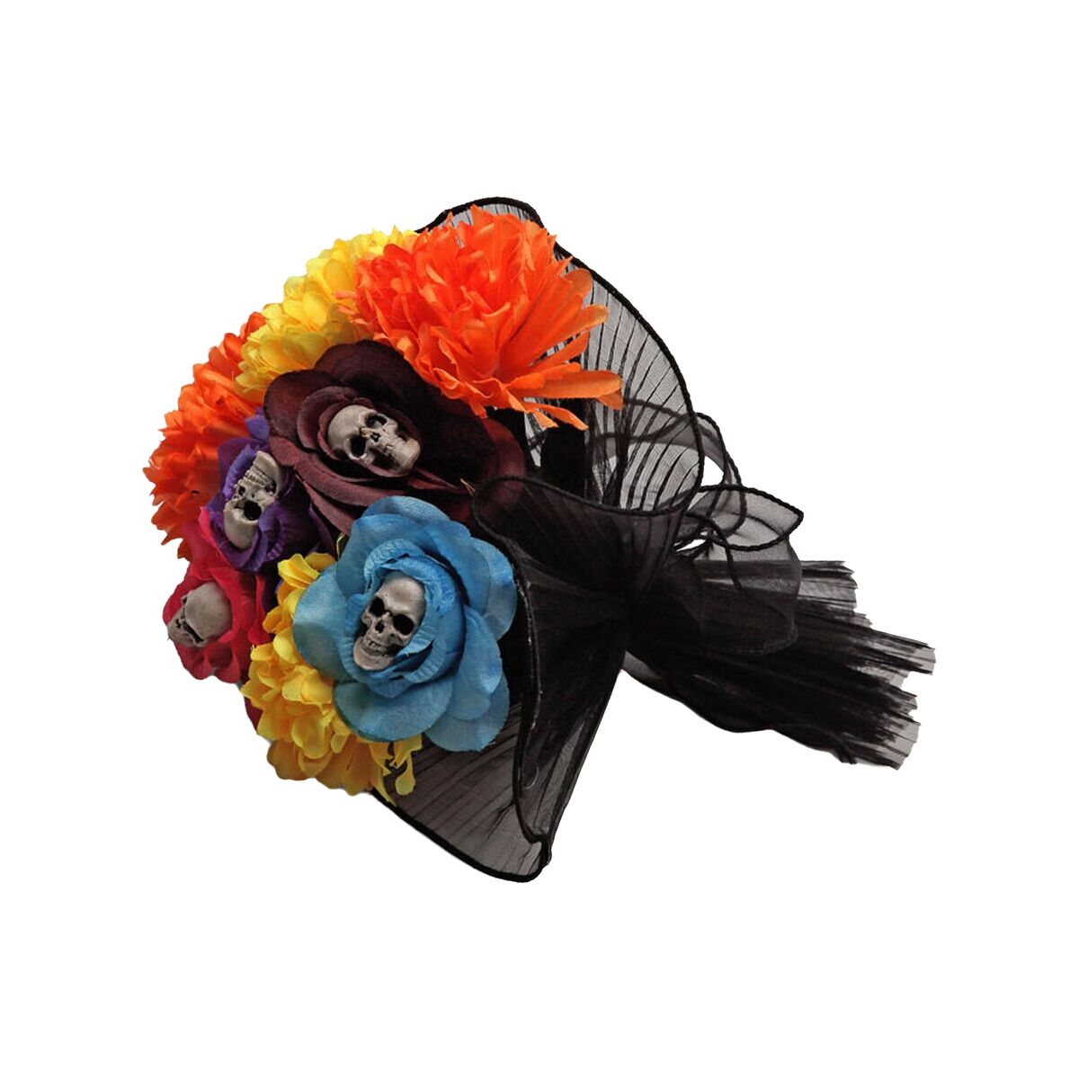 Decoración para Halloween 22 x 22 x 25 cm Blanco Rojo Mexicana Calaveras Día de los muertos