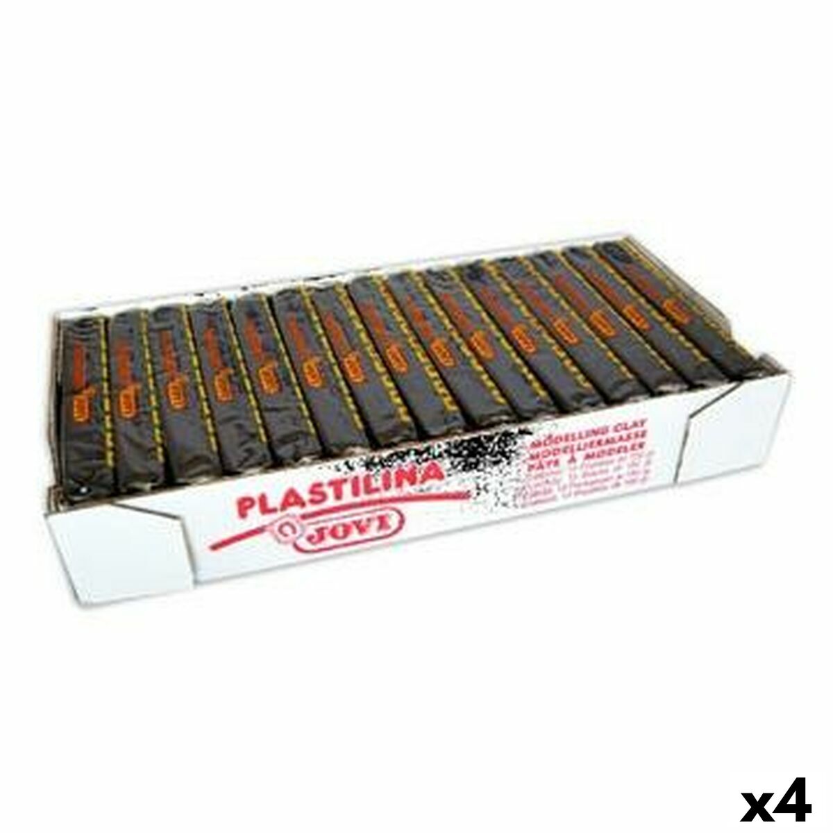 Plastilina Jovi Negro 150 g 15 Piezas (4 Unidades)