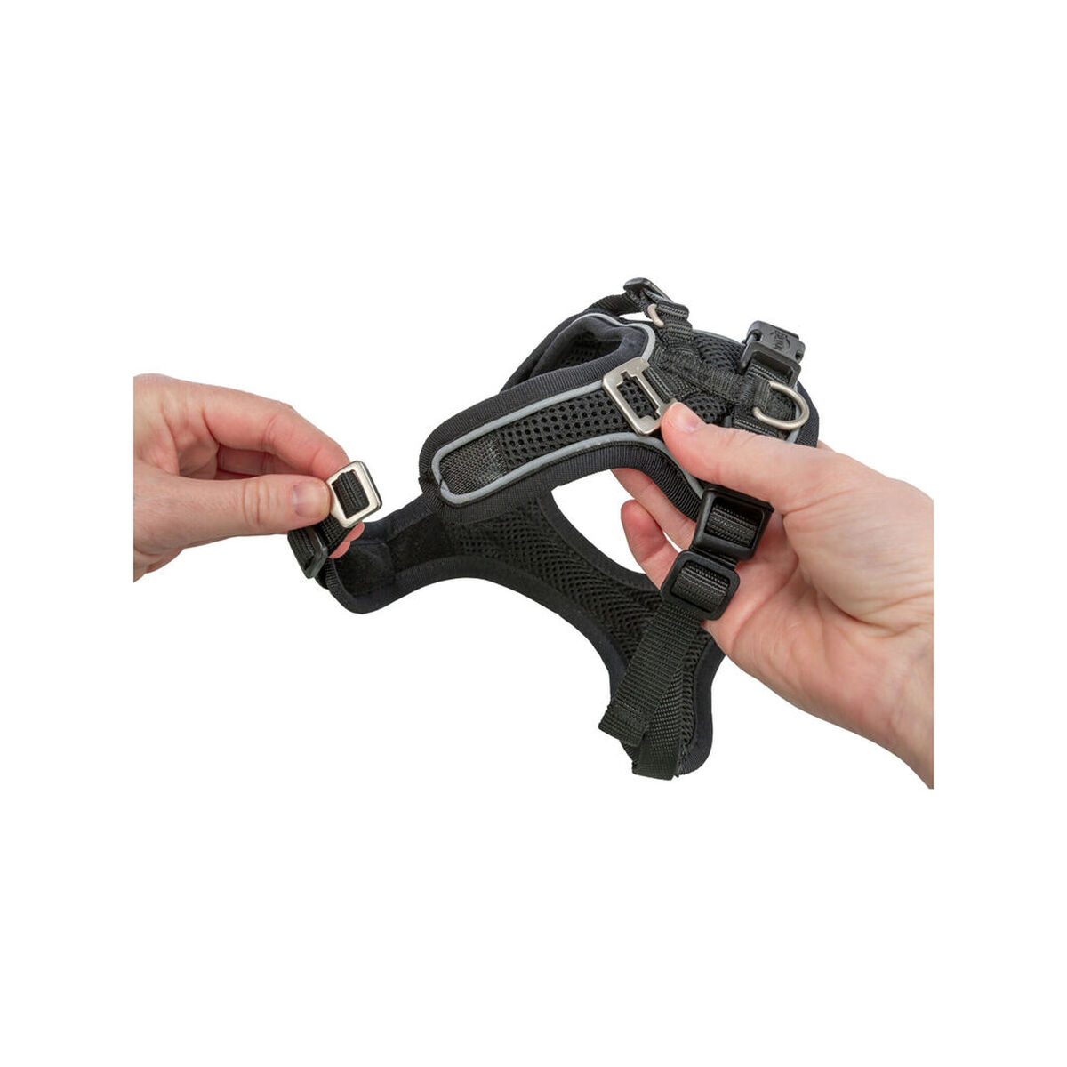 Arnés para Perro Trixie Premium FlexMesh Negro S-M