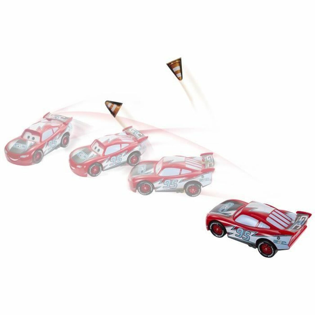 Figura de Acción Disney Flash McQueen Racing and Drifting 5 Piezas