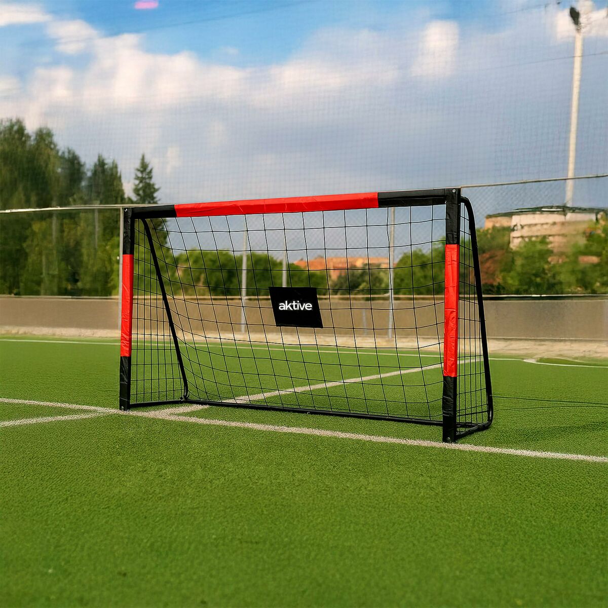 Portería de Fútbol Aktive 180 X 12 X 60 CM Negro Rojo