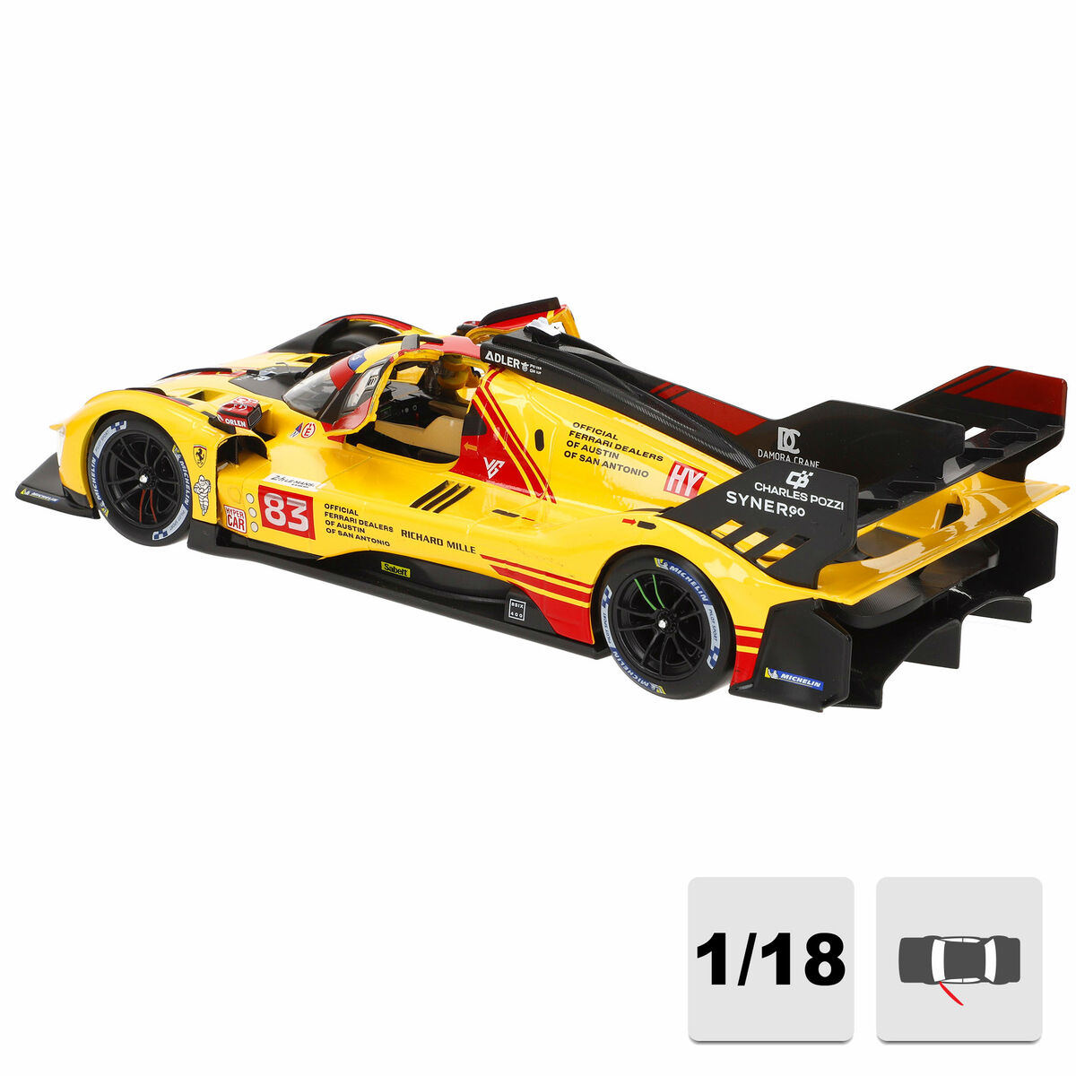 Coche Ferrari 28 x 7 x 12 cm (4 Unidades)