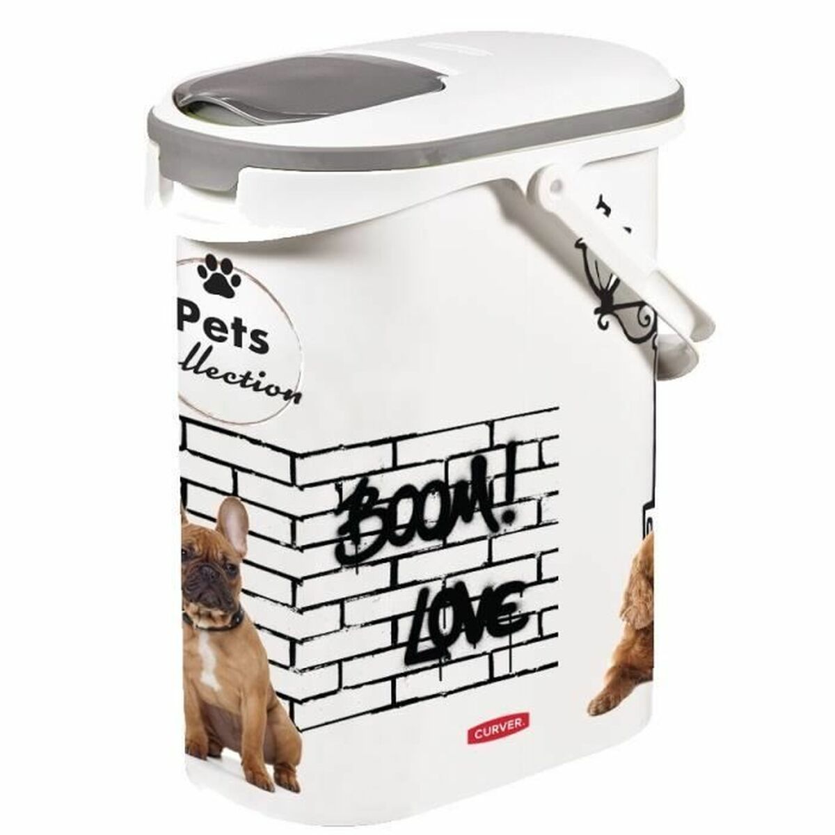 Bote de comida para mascotas Curver Pets Collection Blanco 10 L
