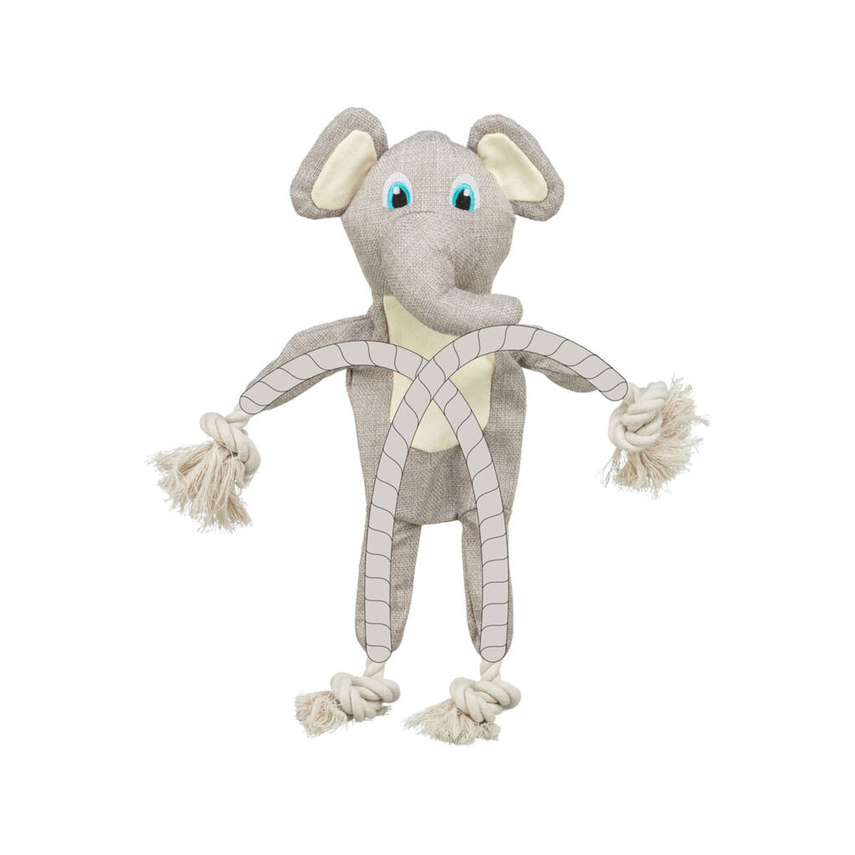 Peluche para perros Trixie Poliéster Elefante 42 cm