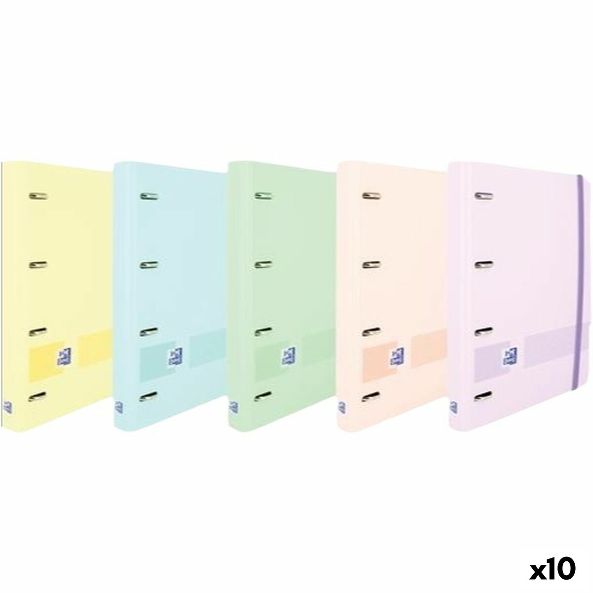 Carpeta de anillas Oxford LIVE & GO Multicolor A4+ (10 Unidades)