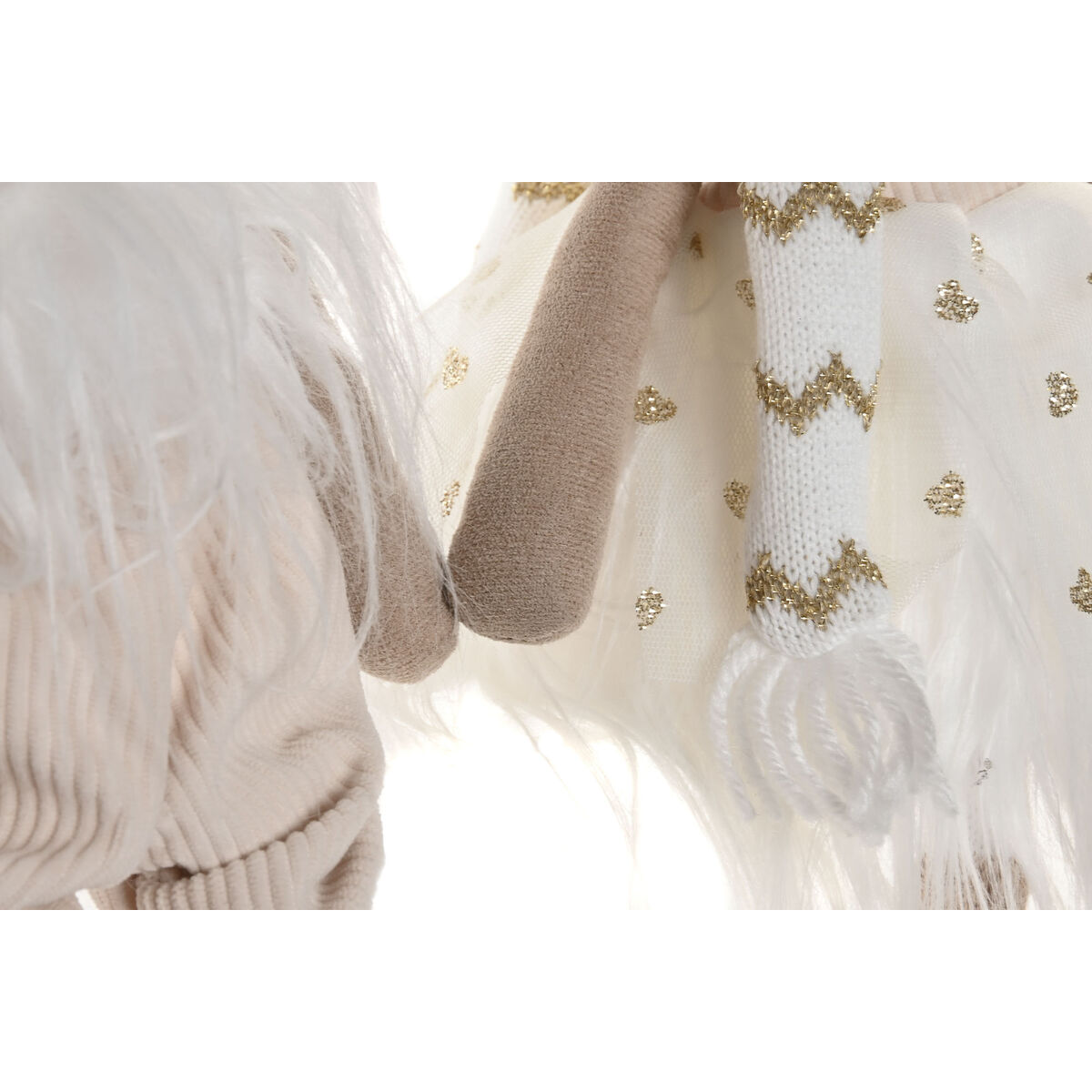 Adorno Navideño Home ESPRIT Blanco Reno 14 X 13 X 55 CM (2 Unidades)