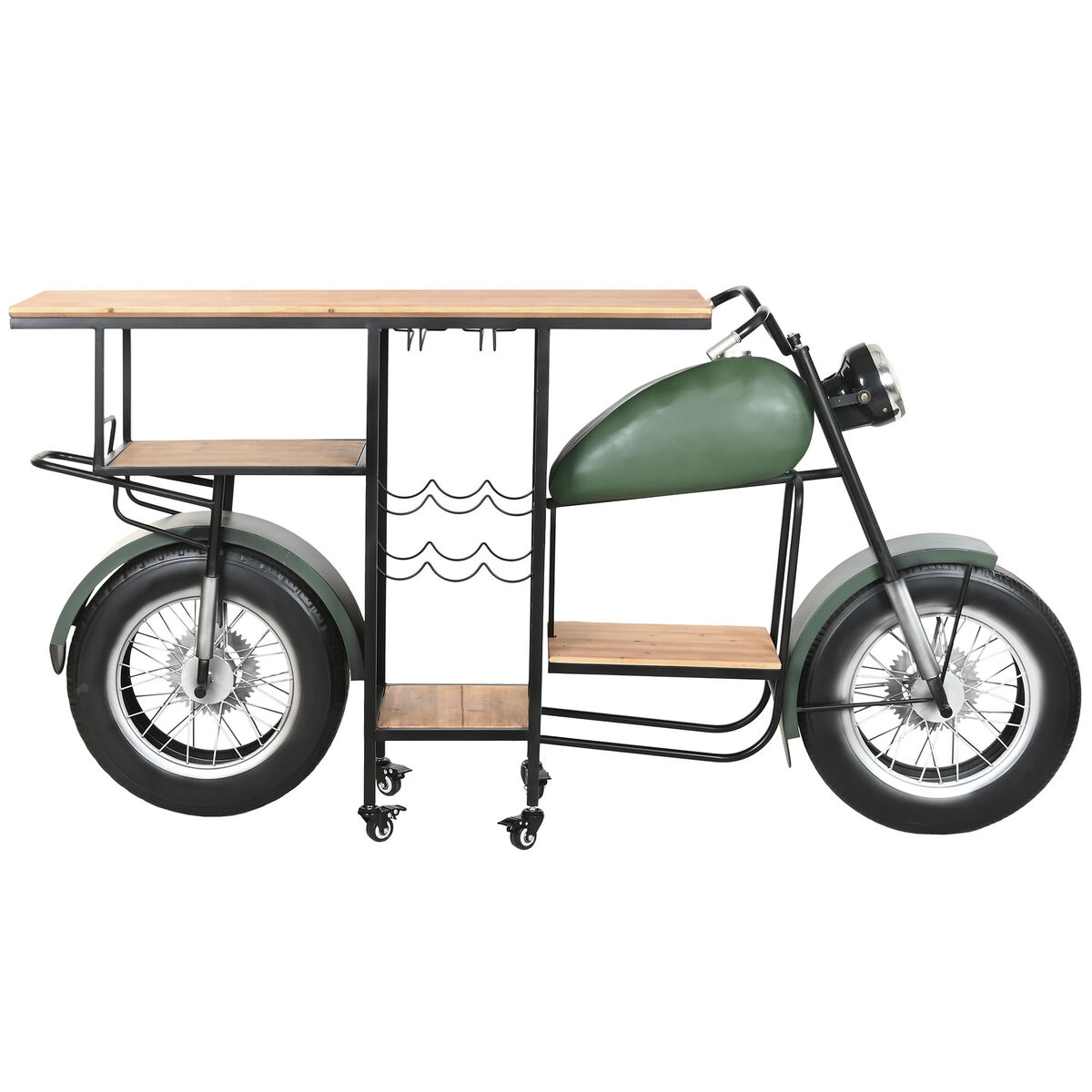 Botellero Home ESPRIT Marrón Negro Verde oscuro 188 X 59 X 99 CM