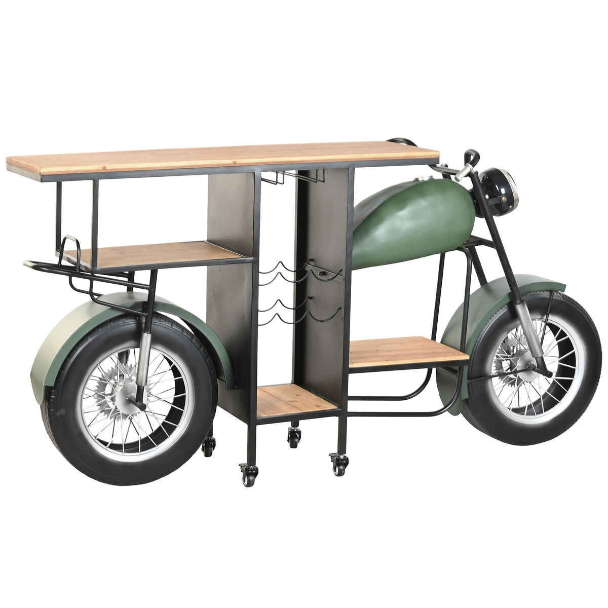 Botellero Home ESPRIT Marrón Negro Verde oscuro 188 X 59 X 99 CM