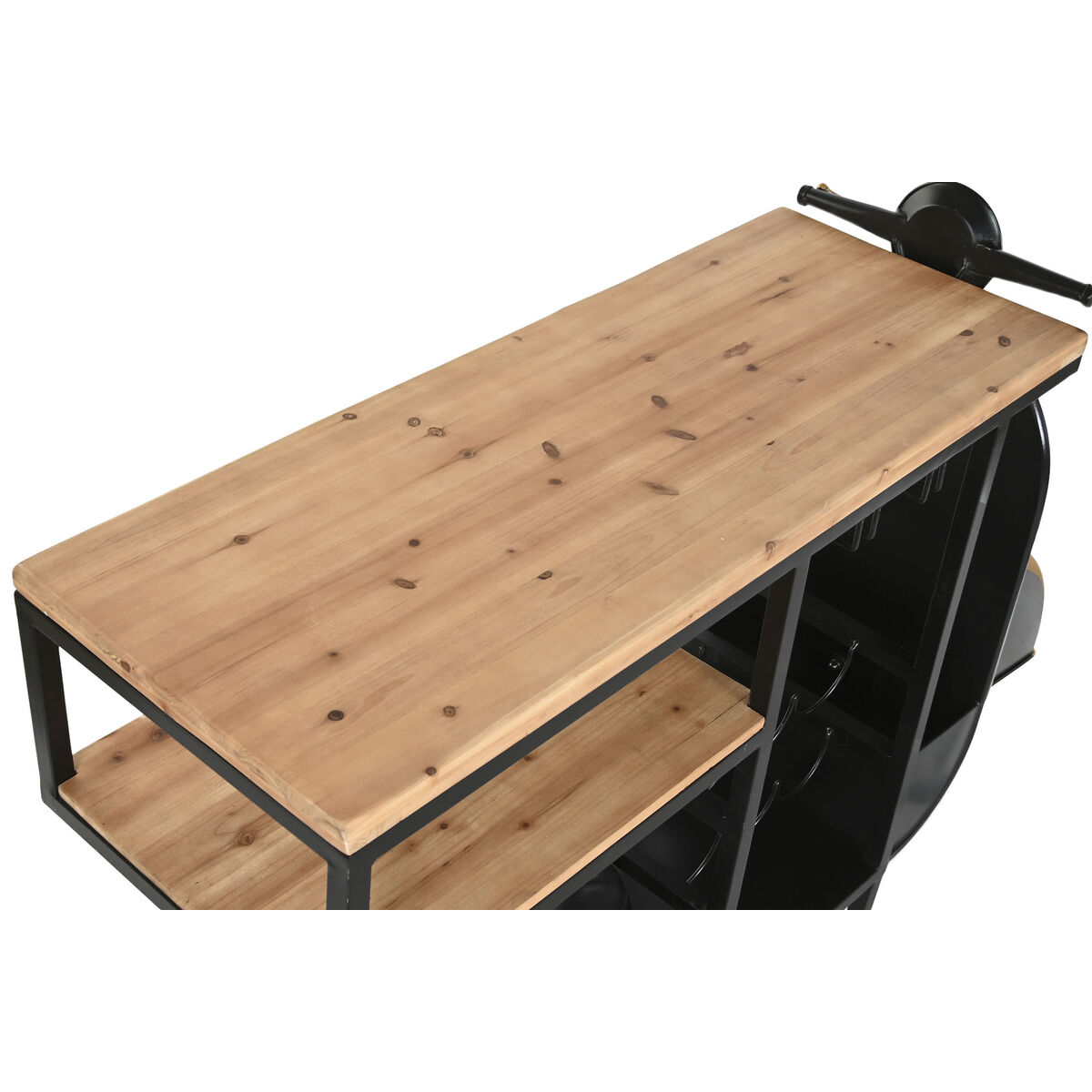 Botellero Home ESPRIT Negro Dorado 134 X 36 X 92 CM