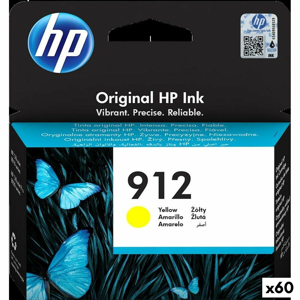 Cartucho de Tinta Original HP Amarillo (60 unidades)