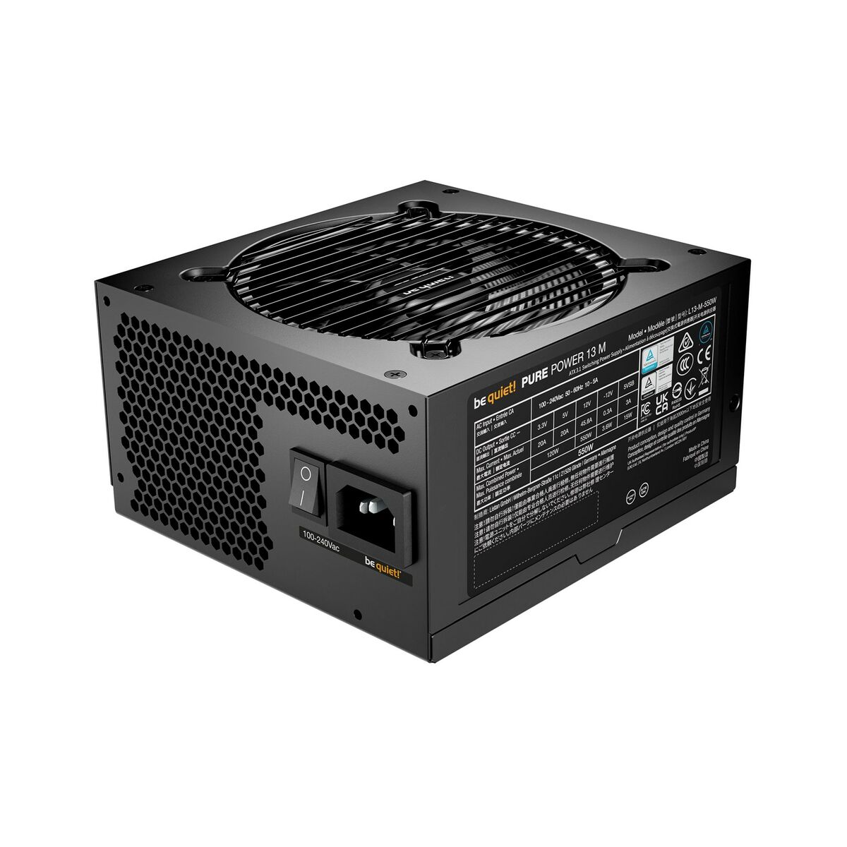 Fuente de Alimentación Be Quiet! BP024EU ATX 550 W 80 Plus Gold