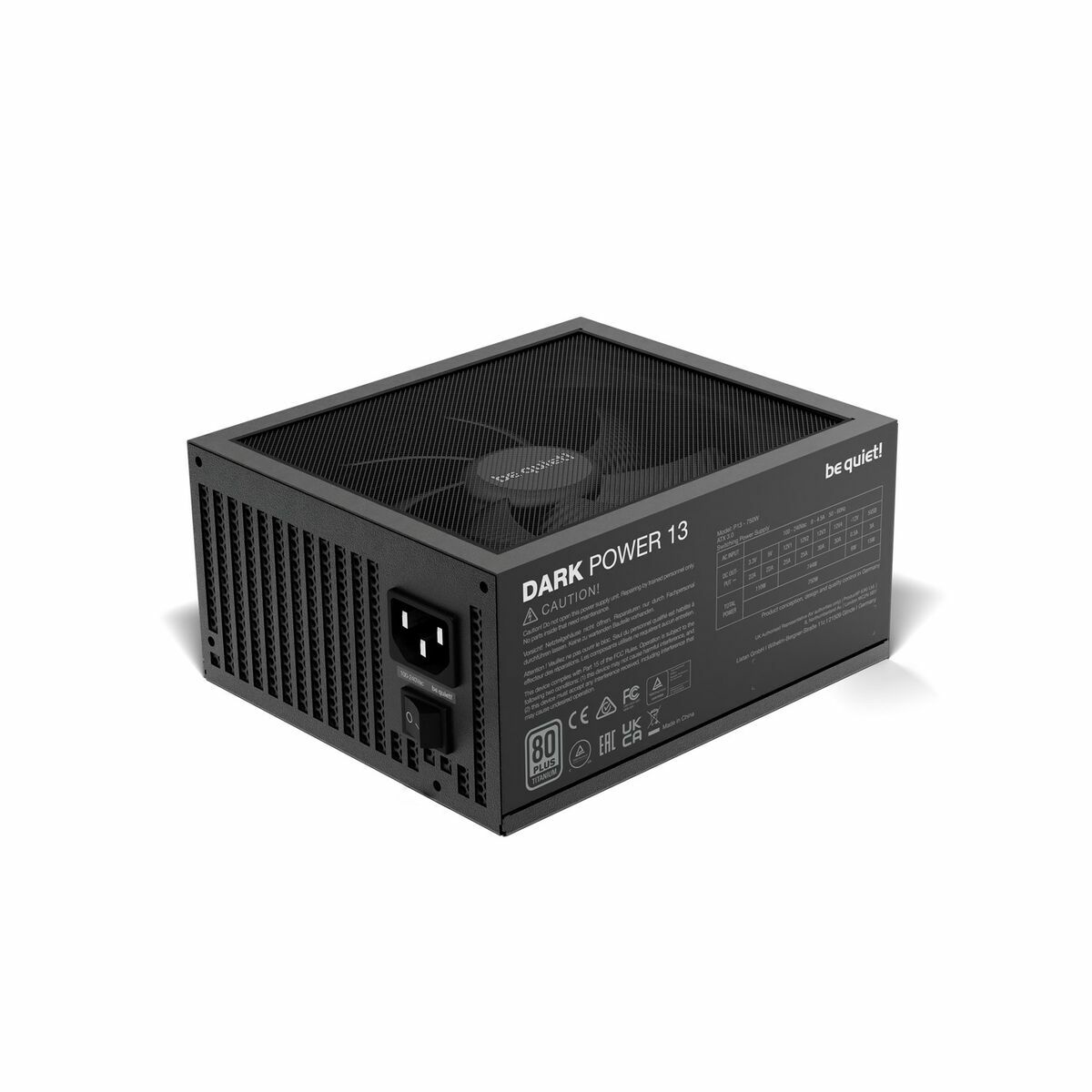 Fuente de Alimentación Be Quiet! BN333 ATX 750 W 6 W 110 W 80 PLUS Titanium