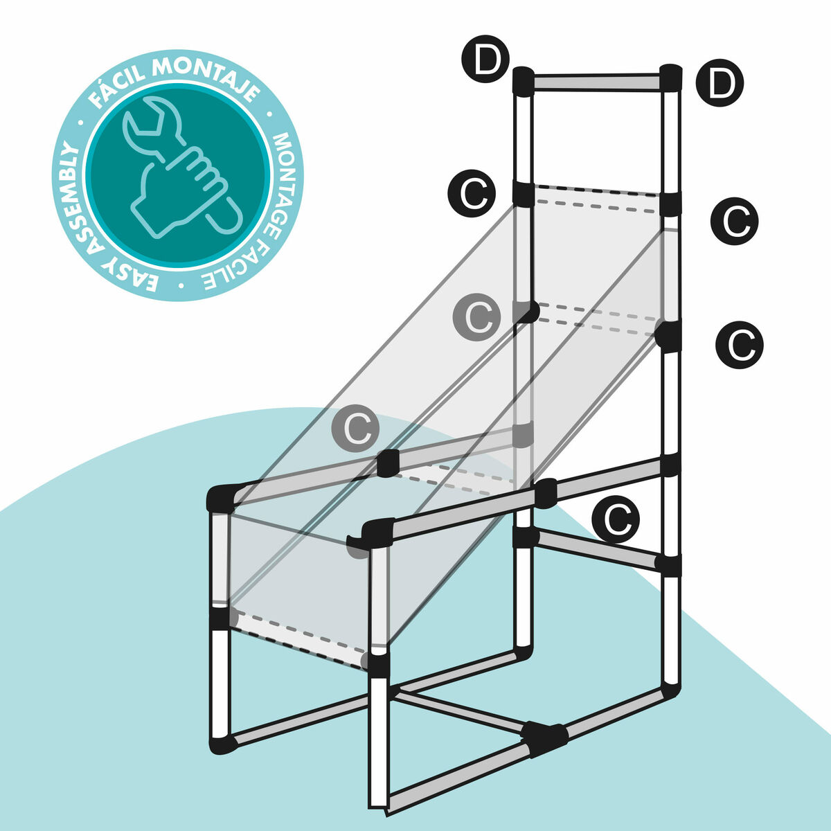 Canasta de Baloncesto Colorbaby 41 x 120 x 80 cm (2 Unidades)