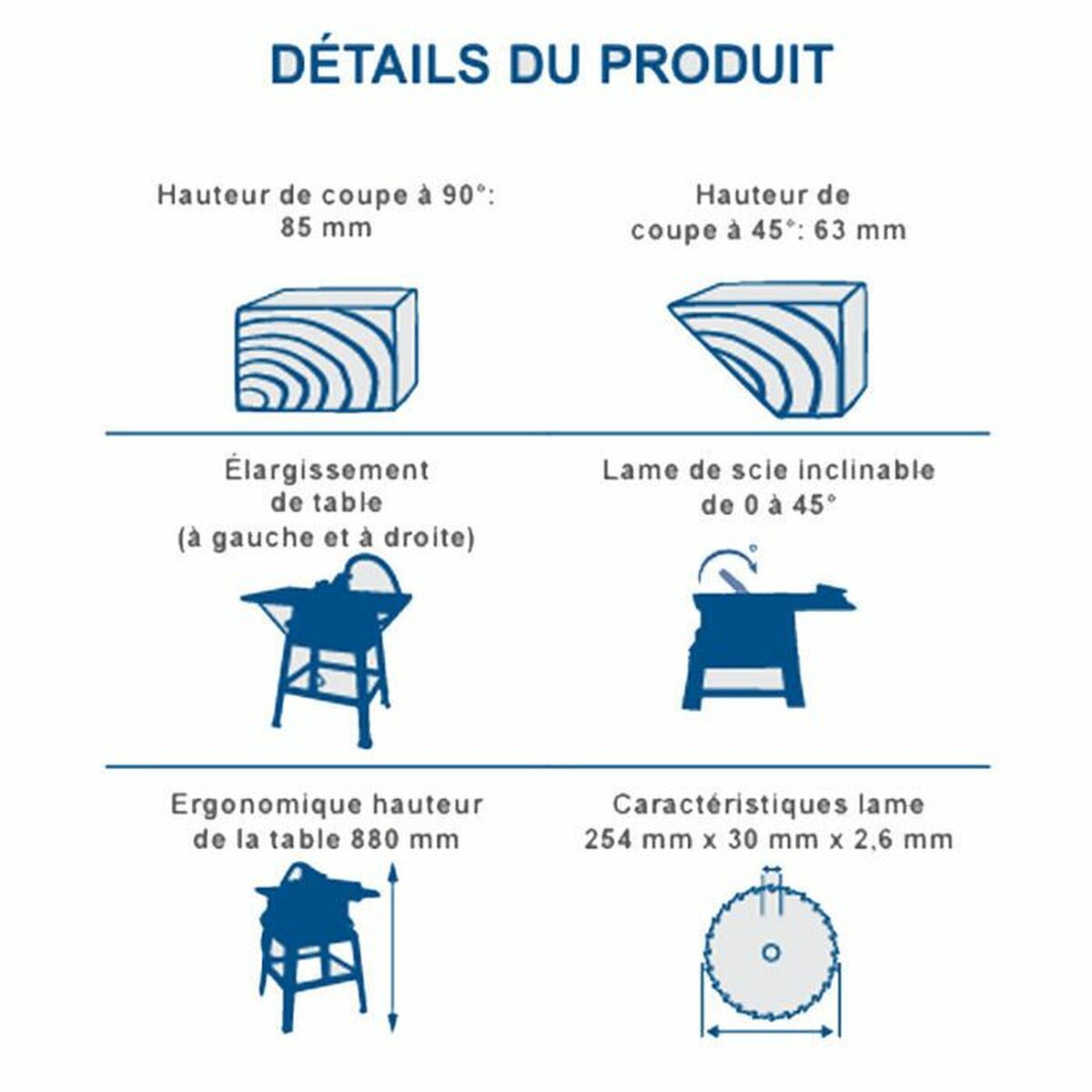 Sierra de mesa Scheppach 254 mm