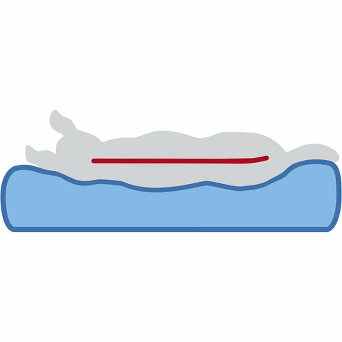 Colchón Trixie Samoa Vital Gris oscuro 100 × 70 CM