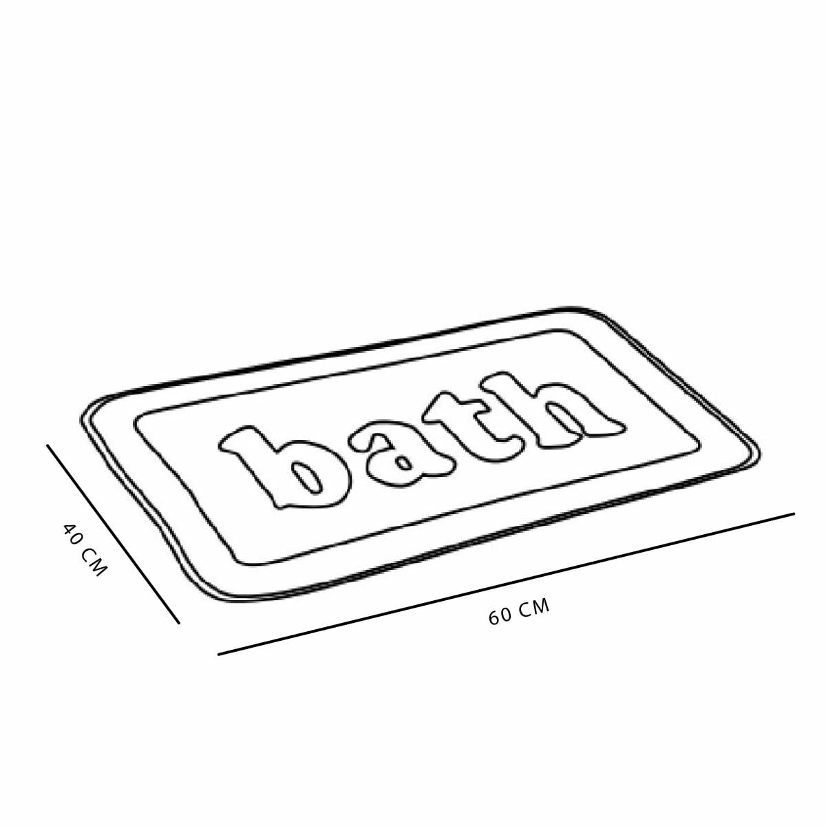 Alfombrilla Antideslizante para Bañera TODAY Bath PVC 40 x 60 cm Blanco