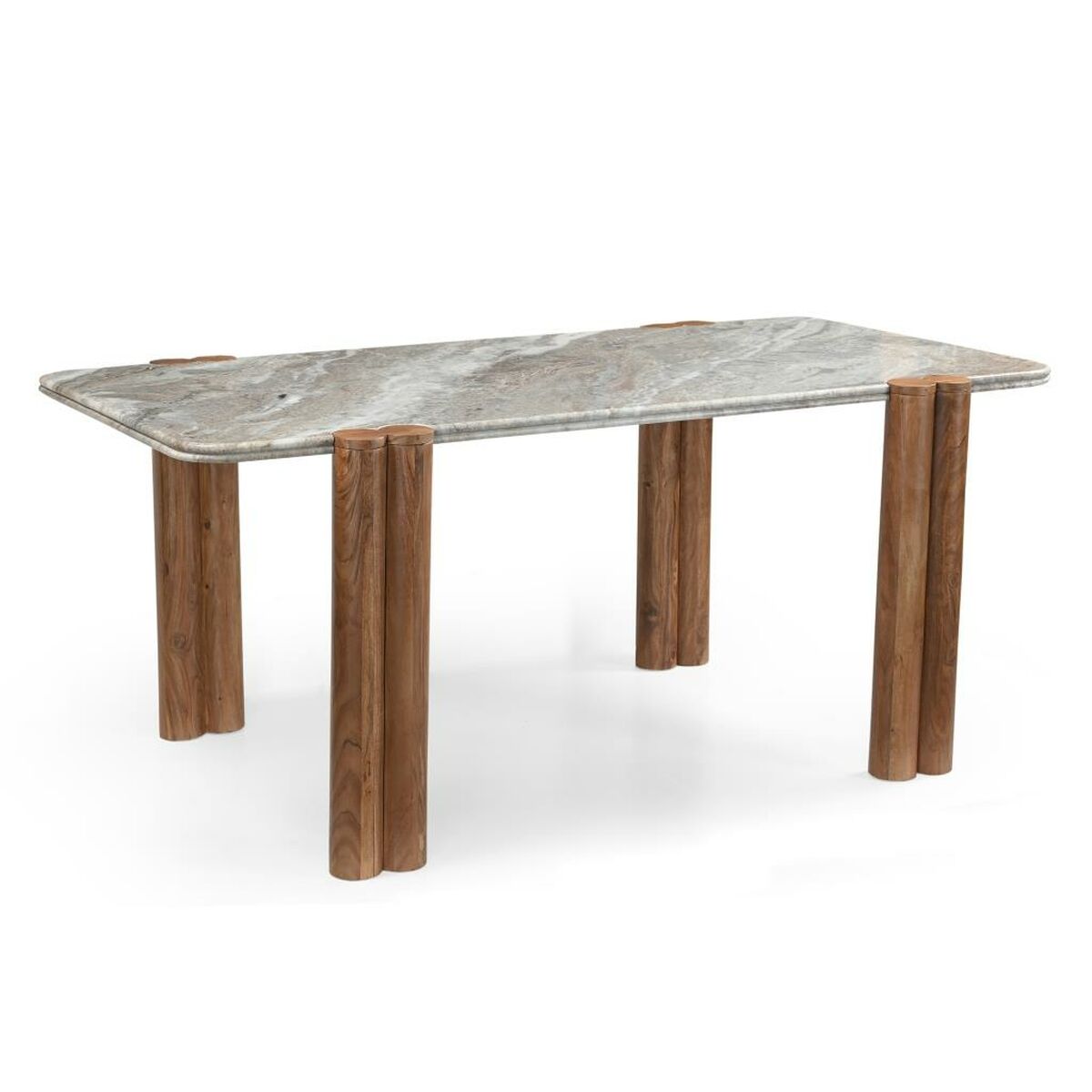 Mesa de Comedor Home ESPRIT Mármol Madera de mango 180 x 90 x 76 cm