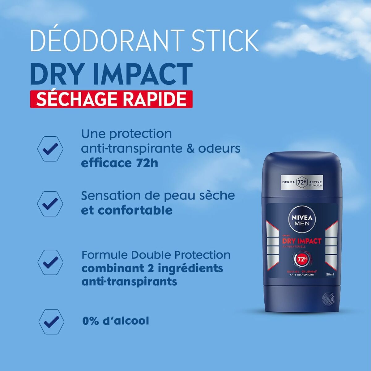 Desodorante en Spray Nivea MEN DRY IMPACT 50 ml