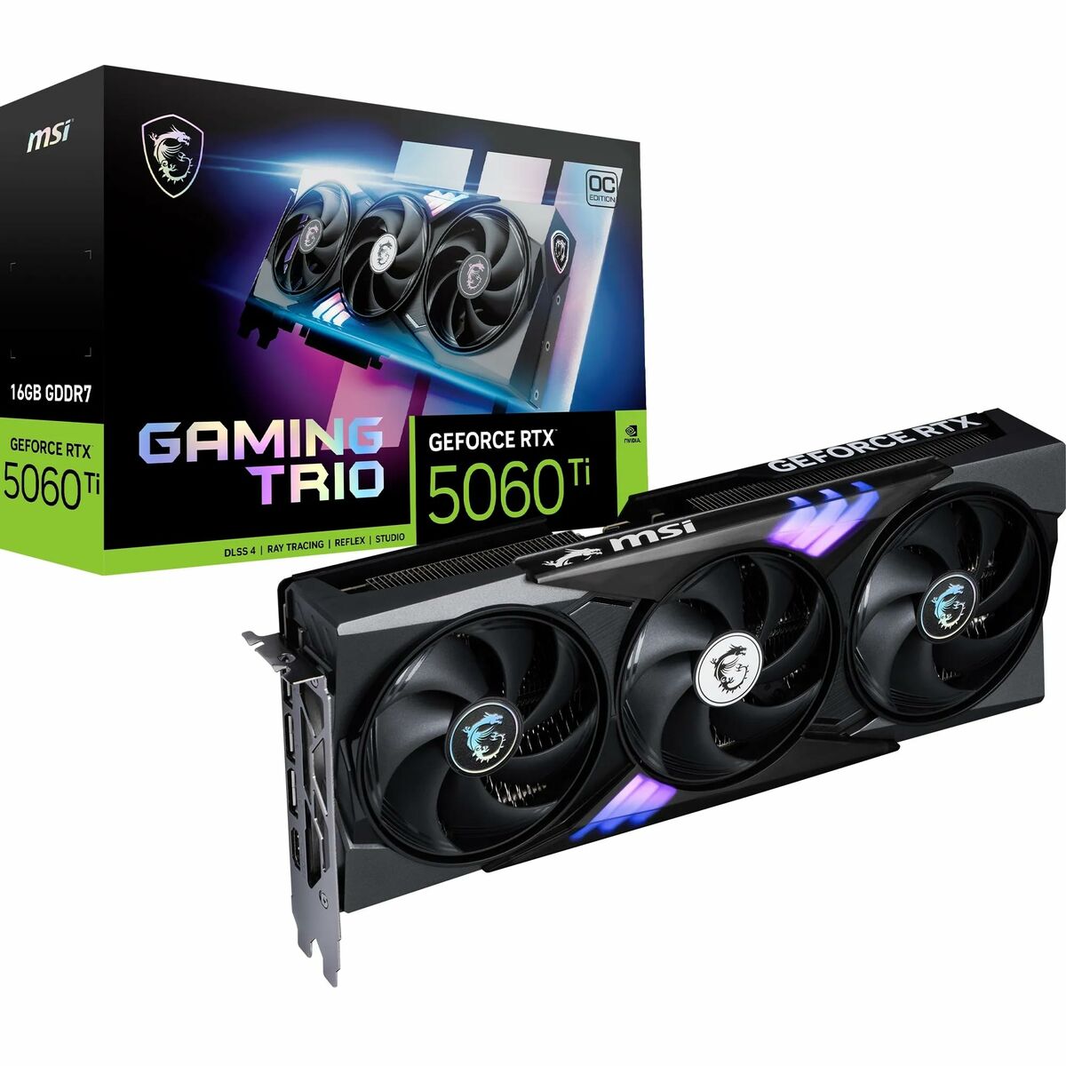 Tarjeta Gráfica MSI RTX 5060 Ti 16G GAMING TRIO OC