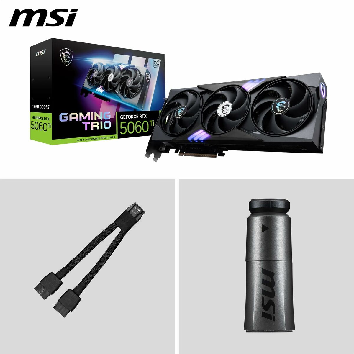 Tarjeta Gráfica MSI RTX 5060 Ti 16G GAMING TRIO OC