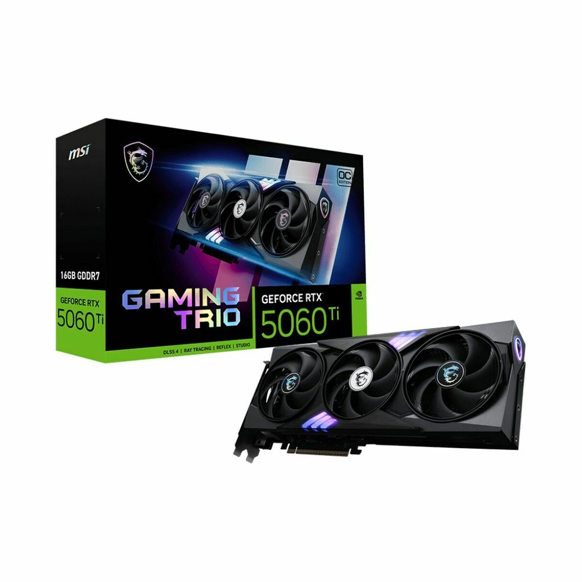Tarjeta Gráfica MSI RTX 5060 Ti 16G GAMING TRIO OC