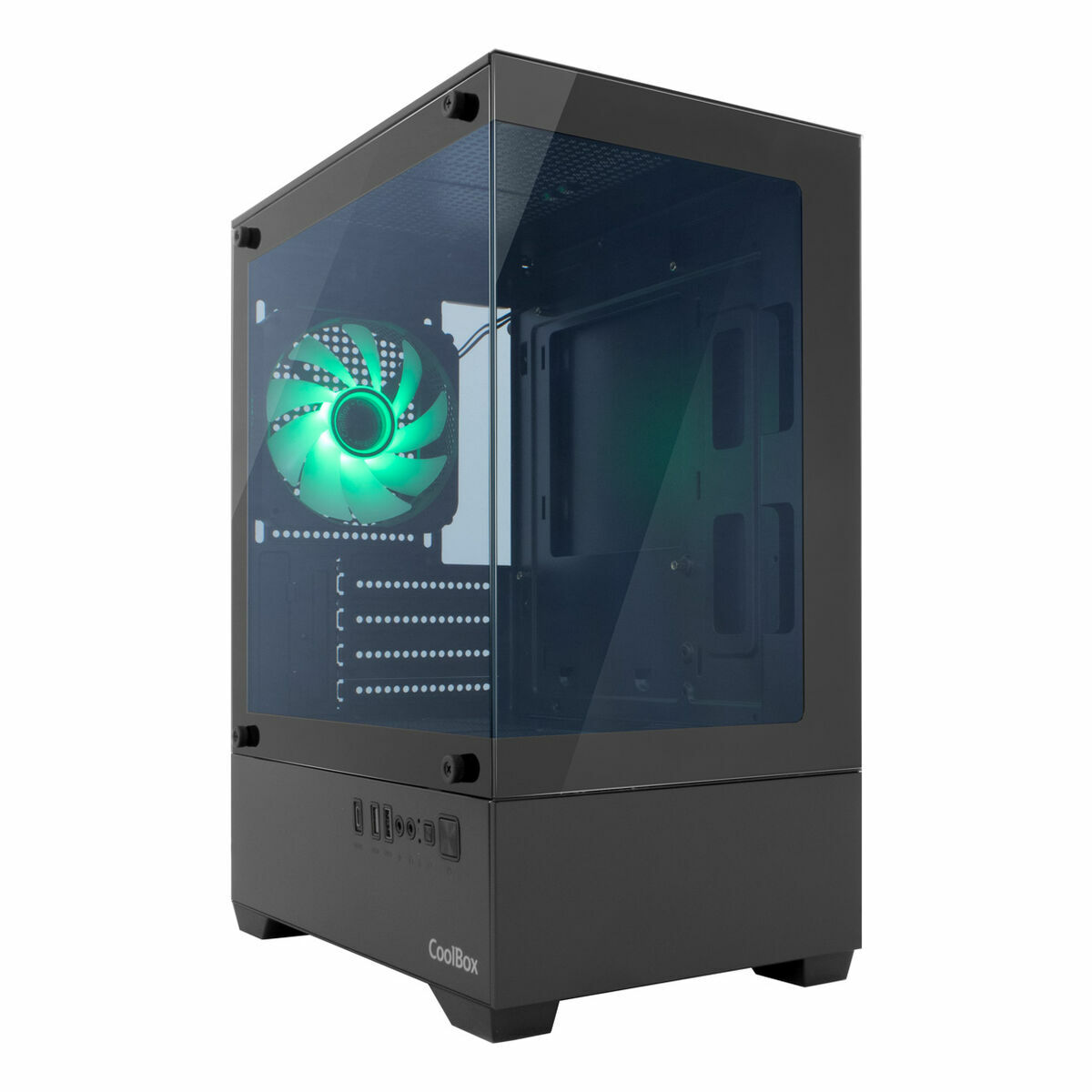 Caja Semitorre ATX CoolBox COO-CHA-GM200B-0 Negro Verde