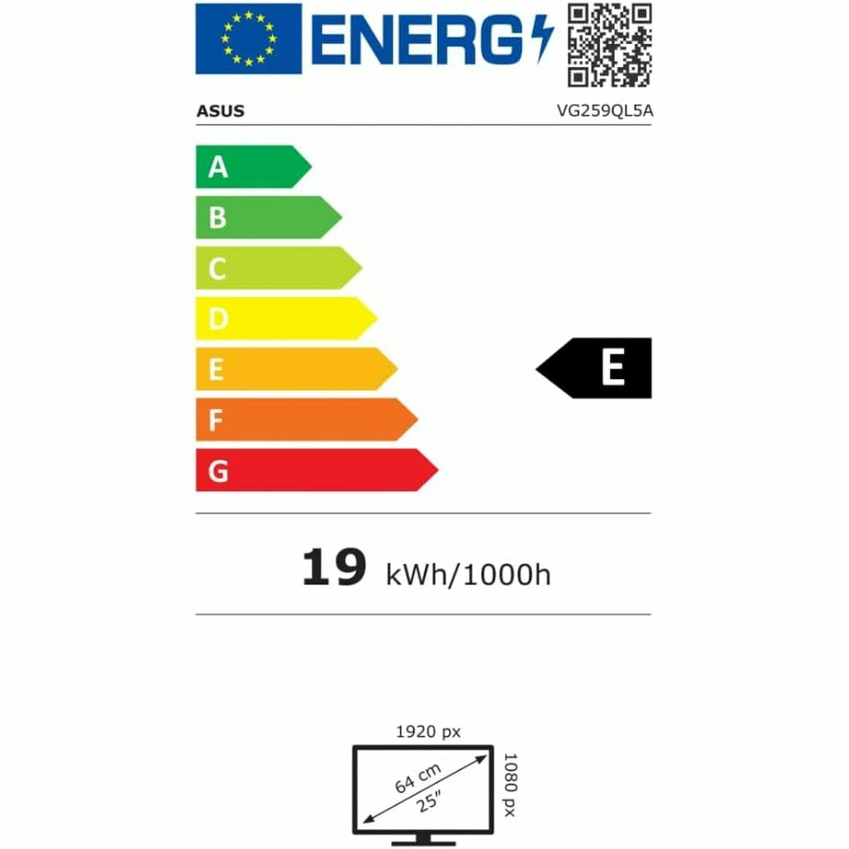 Monitor Asus 90LM0BK0-B01O71 Full HD 25"