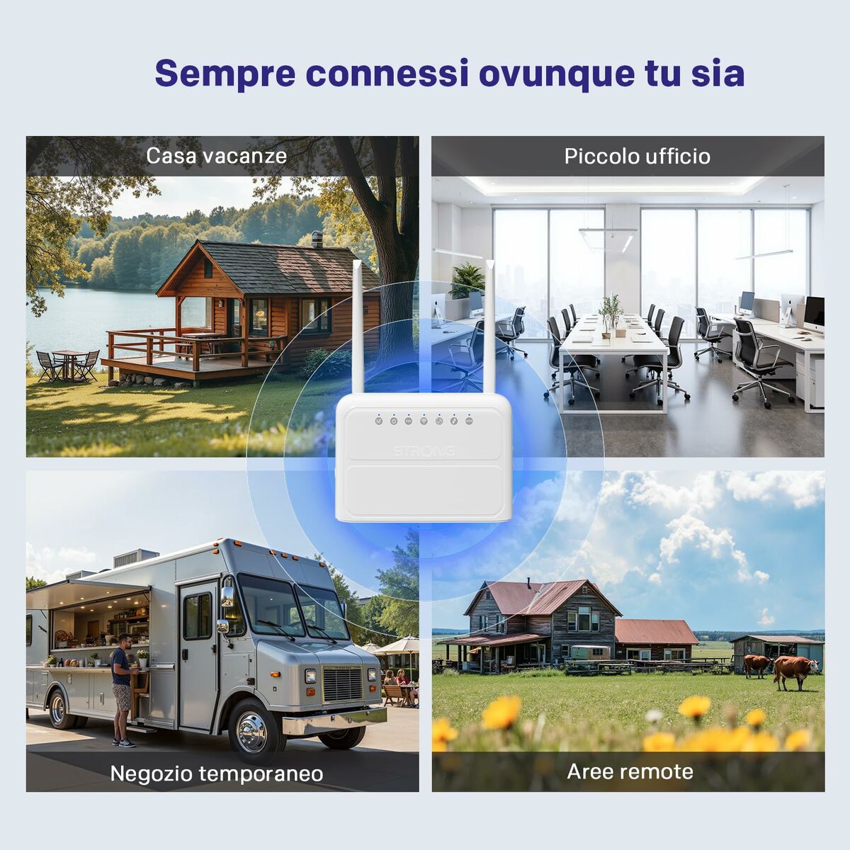 Cable USB STRONG 4GROUTER360 Blanco RJ45 LTE