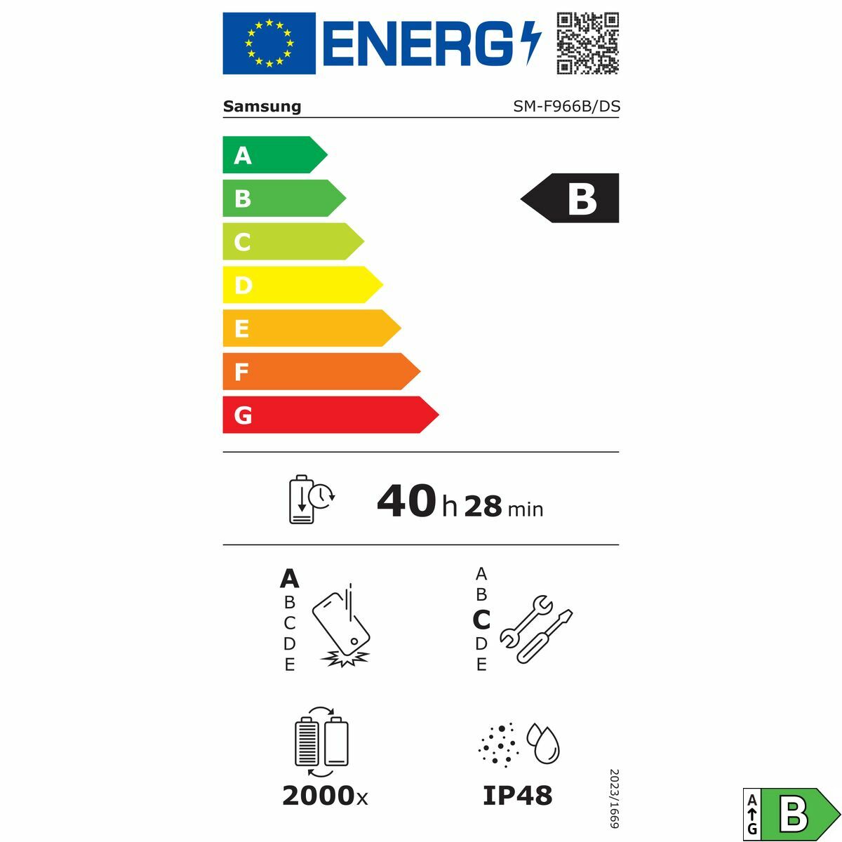 Smartphone Samsung SM-F966BDBCEUB 6.9" 512 GB 12 GB RAM Azul