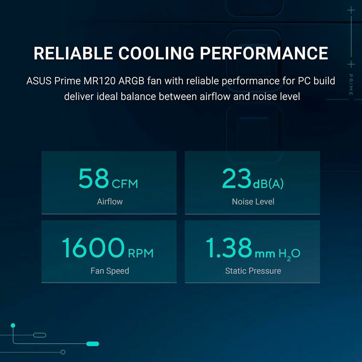 Ventilador de Caja Asus 90DA00L0-B09020 Negro