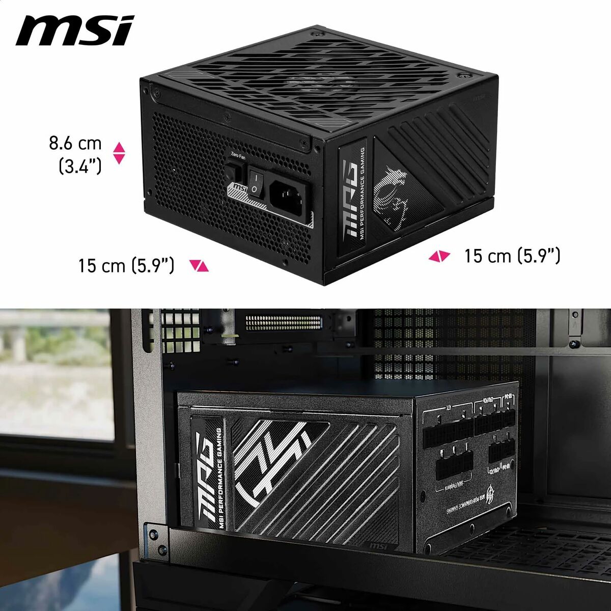 Fuente de Alimentación MSI 306-7ZPFX11-CE0 80 Plus Gold ATX