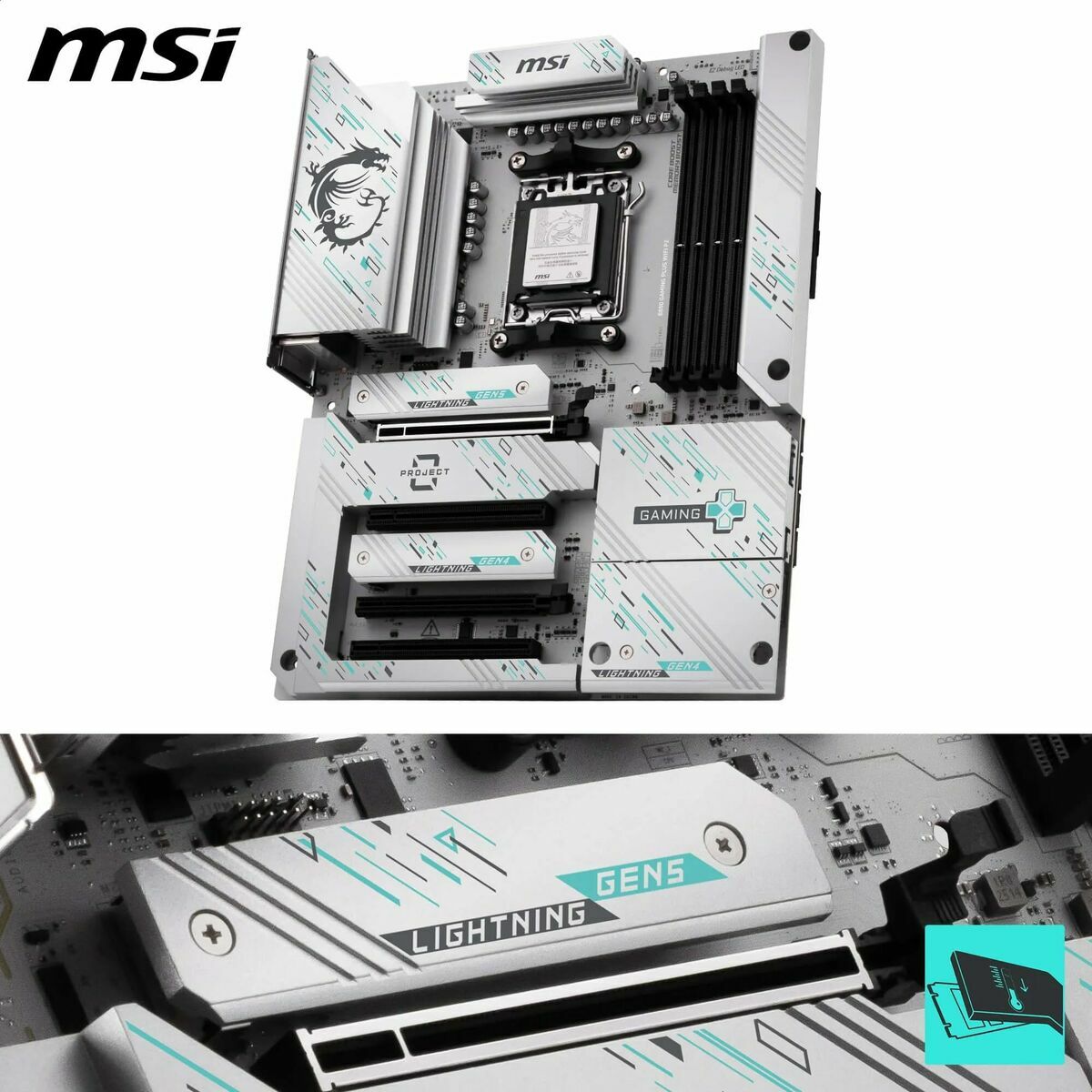 Placa Base MSI B850 GAMING PLUS WIFI PZ AMD B850 AMD AM5
