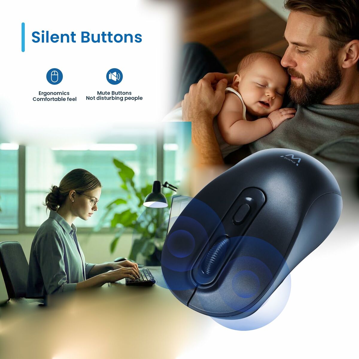 Ratón Ewent EW3218 Negro 1600 dpi