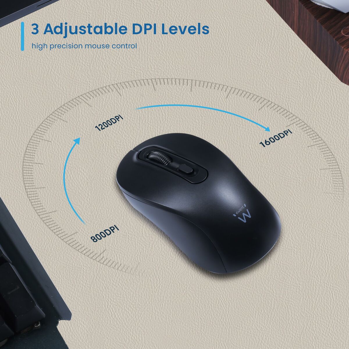 Ratón Ewent EW3218 Negro 1600 dpi