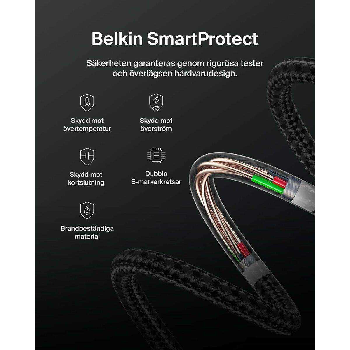 Cable USB a Lightning Belkin CAB025HQ2MBK Negro 2 m