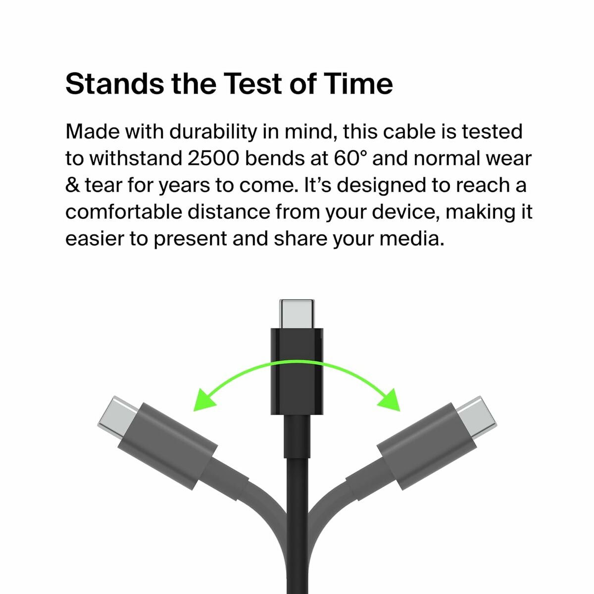 Cable USB-C a HDMI Belkin AVC012bt2MBK Negro 2 m
