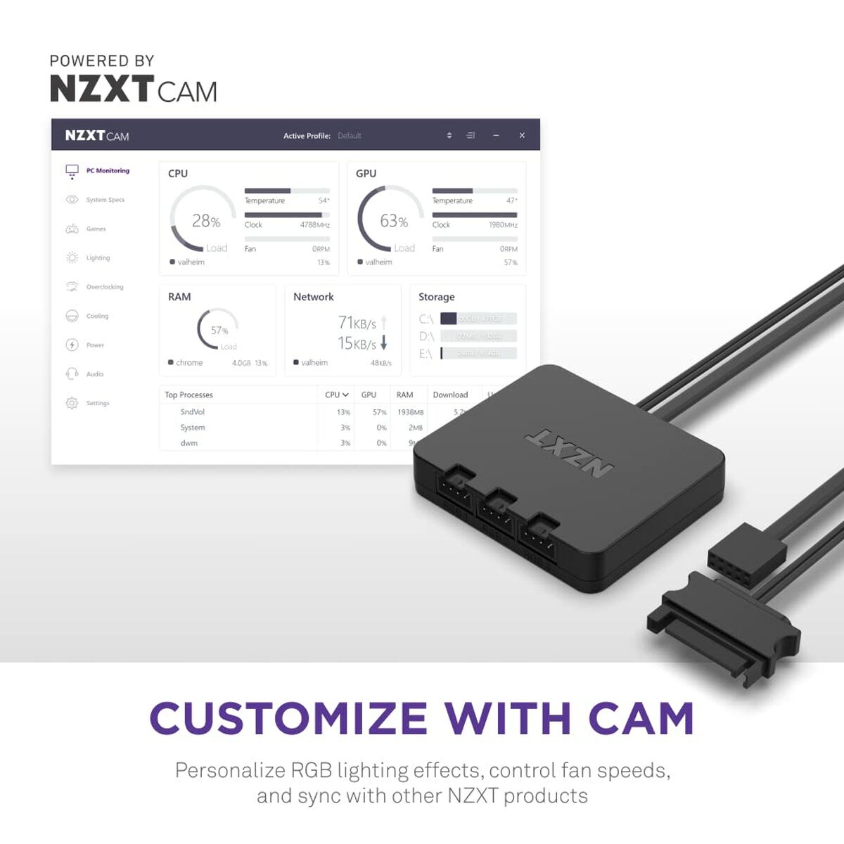 Ventilador de Caja NZXT RF-D12TF-W1