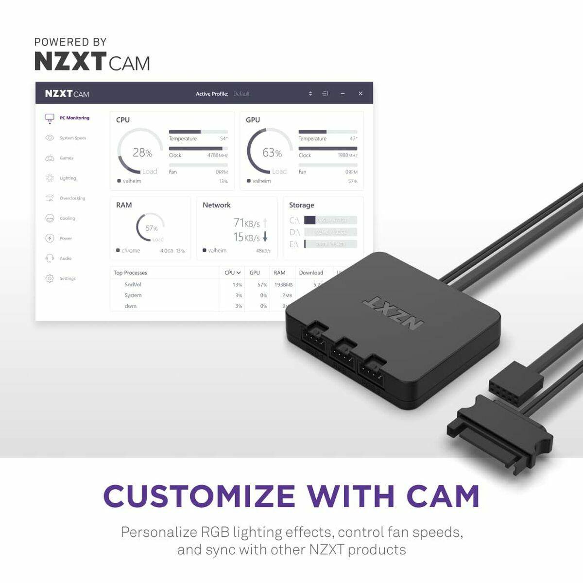Ventilador de Caja NZXT RF-D12TF-W1