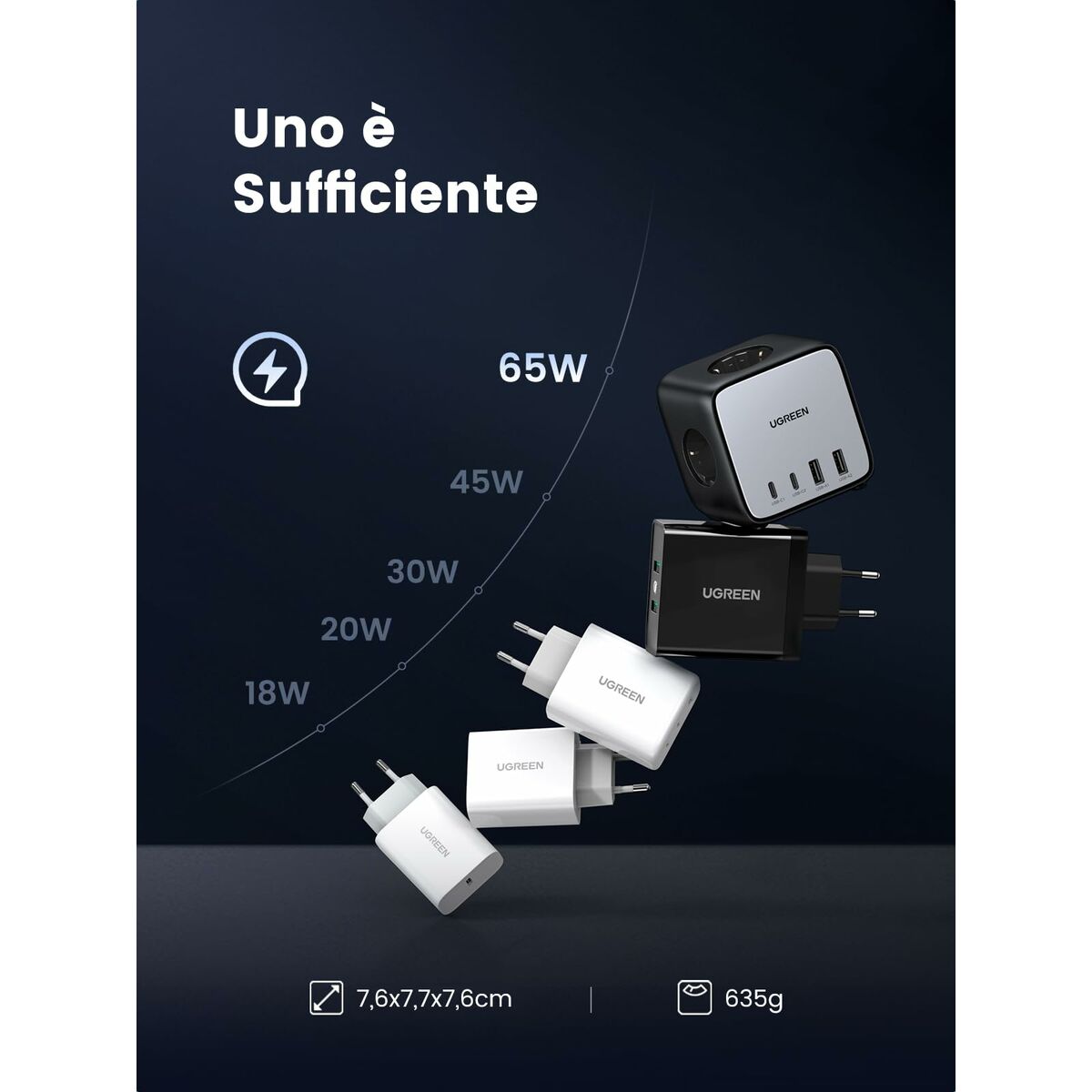 Cable USB a Lightning Ugreen 60113 Gris 1,8 m