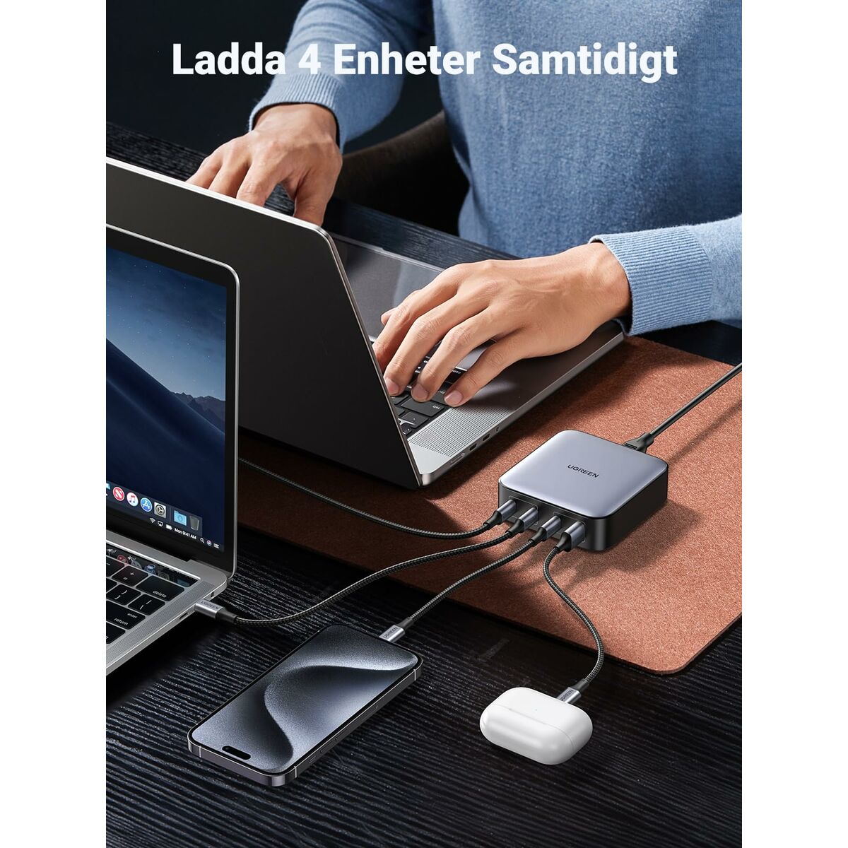 Cable USB a Lightning Ugreen 90928 Gris 2 m