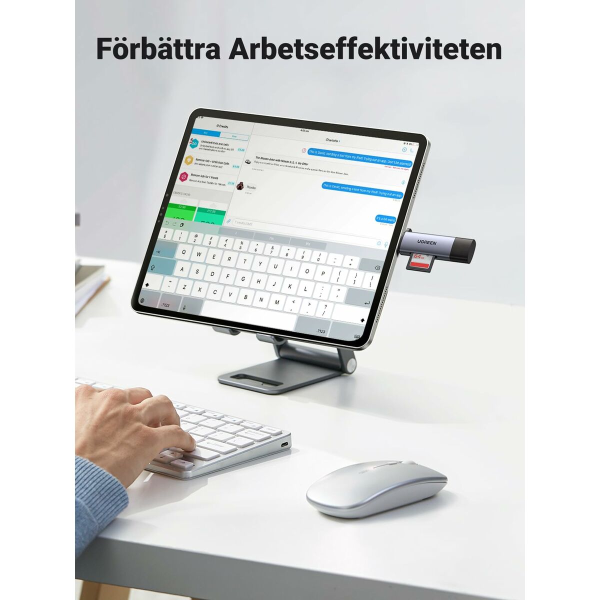 Lector de Tarjetas Ugreen 50706 Plateado