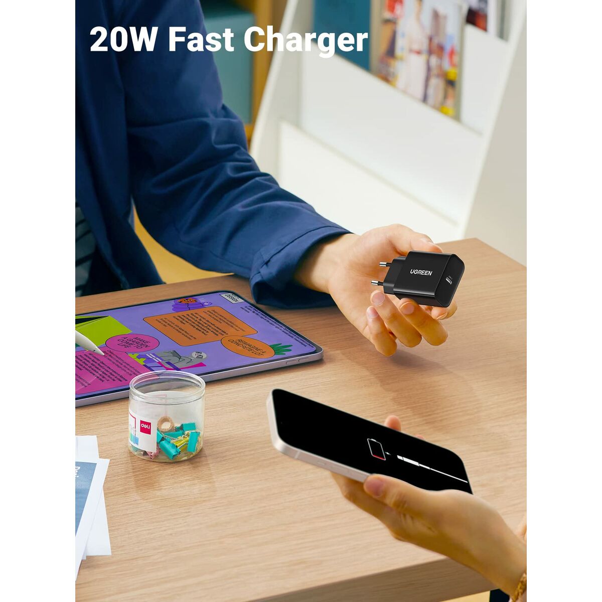 Cable USB a Lightning Ugreen 10191 Negro