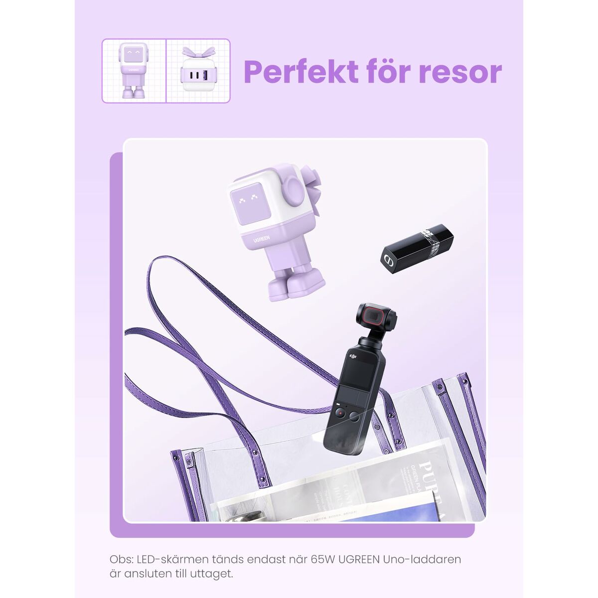 Videocámara de Vigilancia Ugreen 35291 Rosa Púrpura