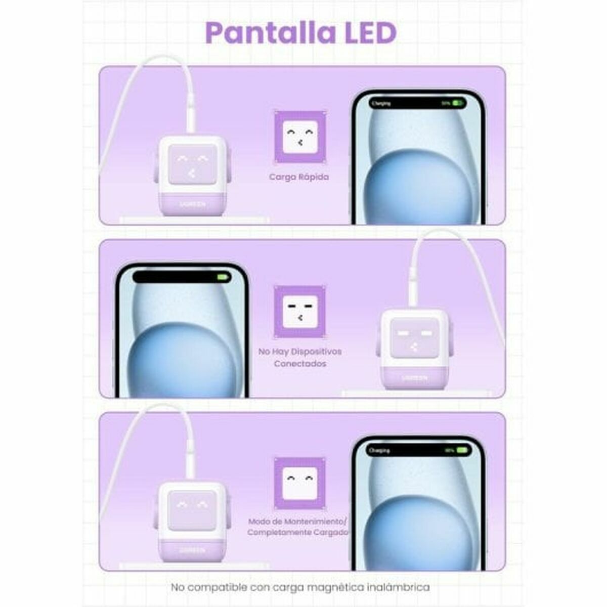 Videocámara de Vigilancia Ugreen 35291 Rosa Púrpura