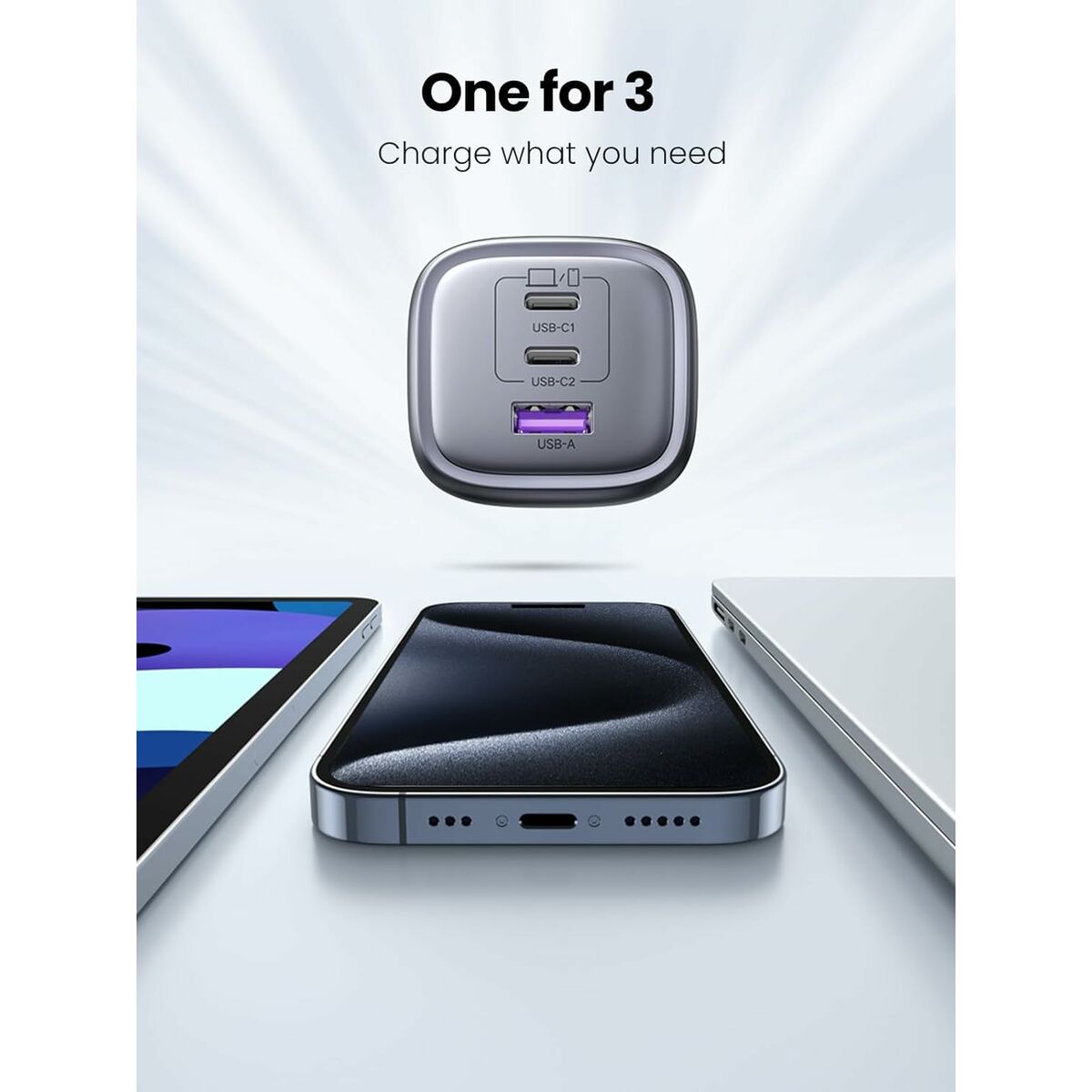 Cable USB a Lightning Ugreen 25871 Gris