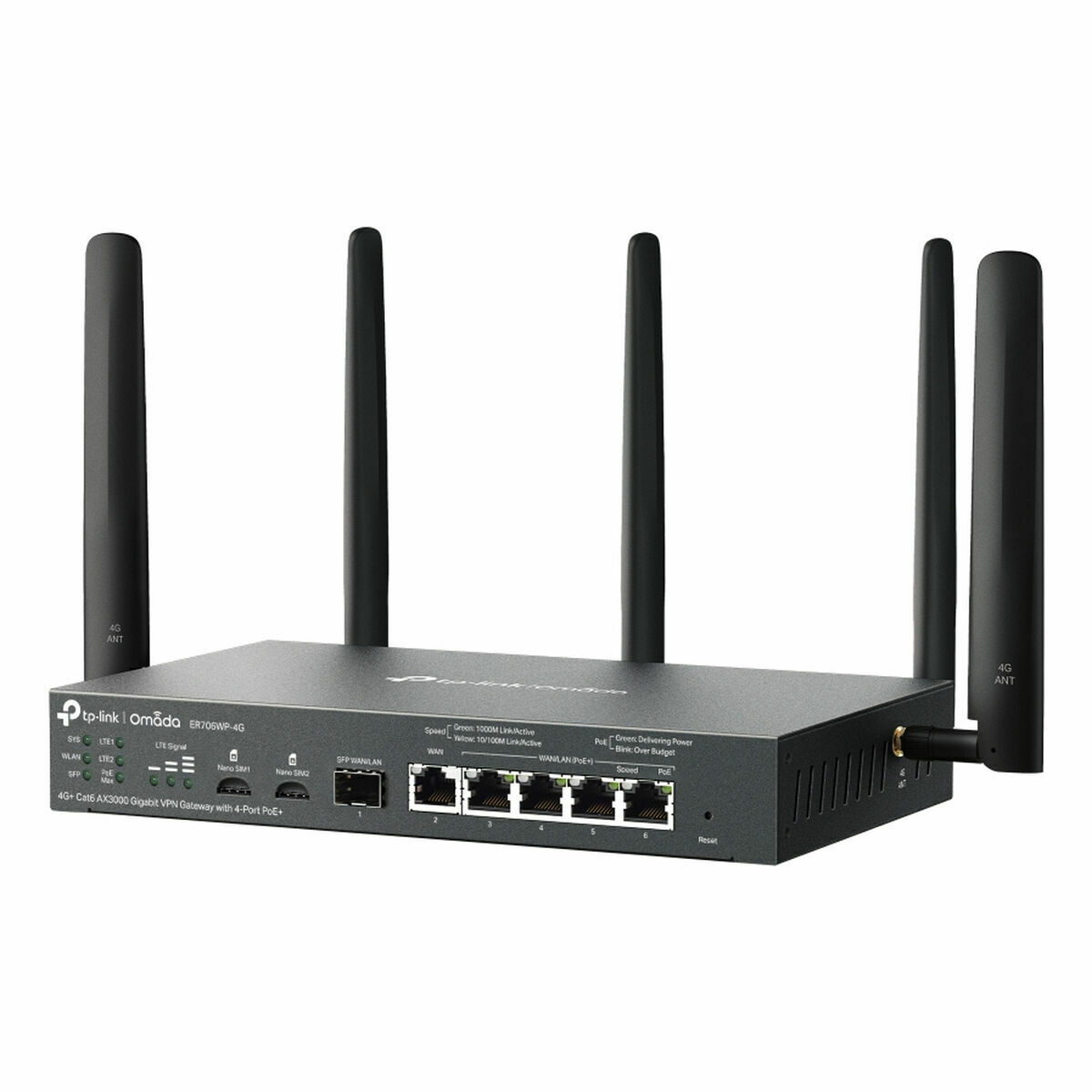 Router TP-Link ER706WP-4G Negro USB RJ45 Ethernet LAN PoE x 1