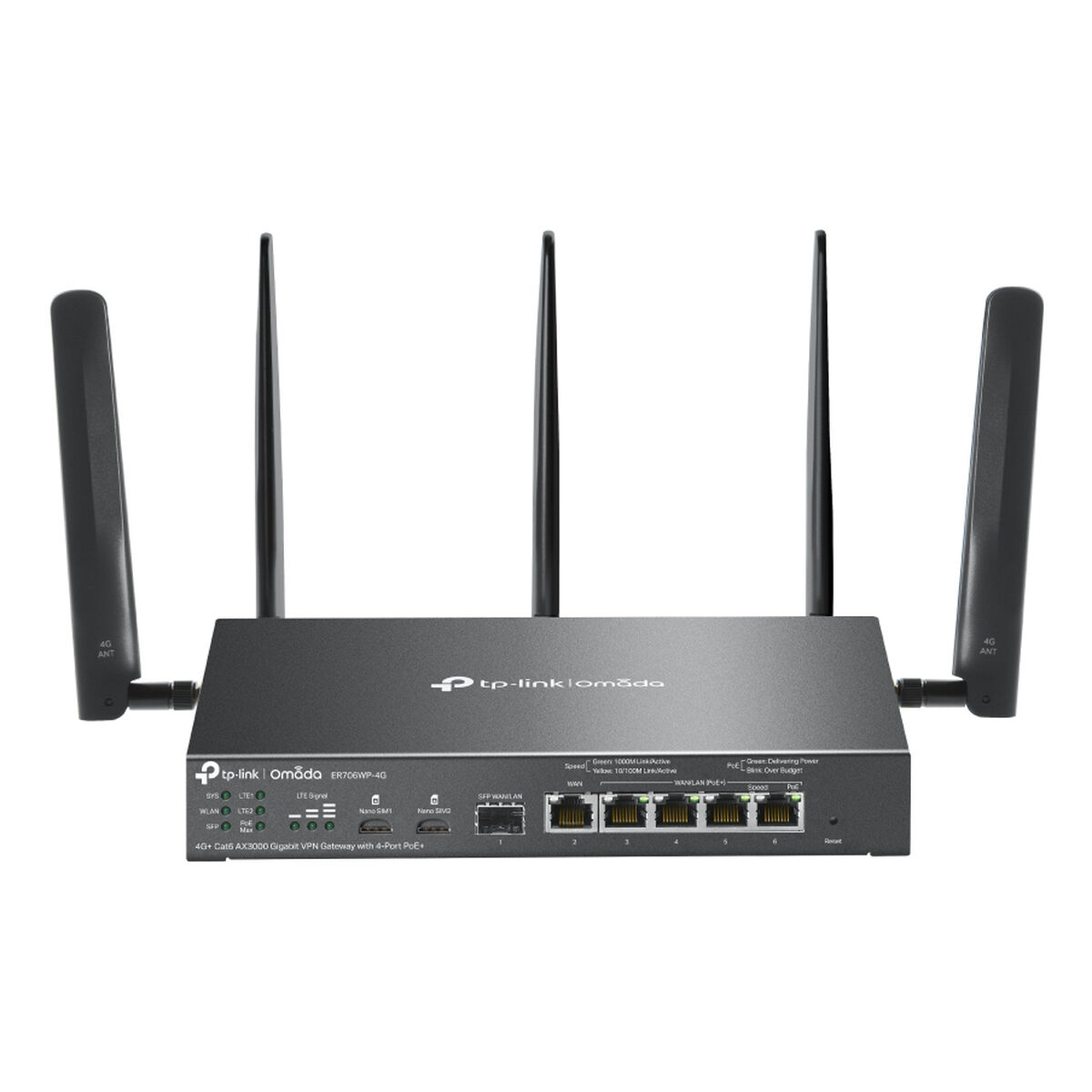 Router TP-Link ER706WP-4G Negro USB RJ45 Ethernet LAN PoE x 1